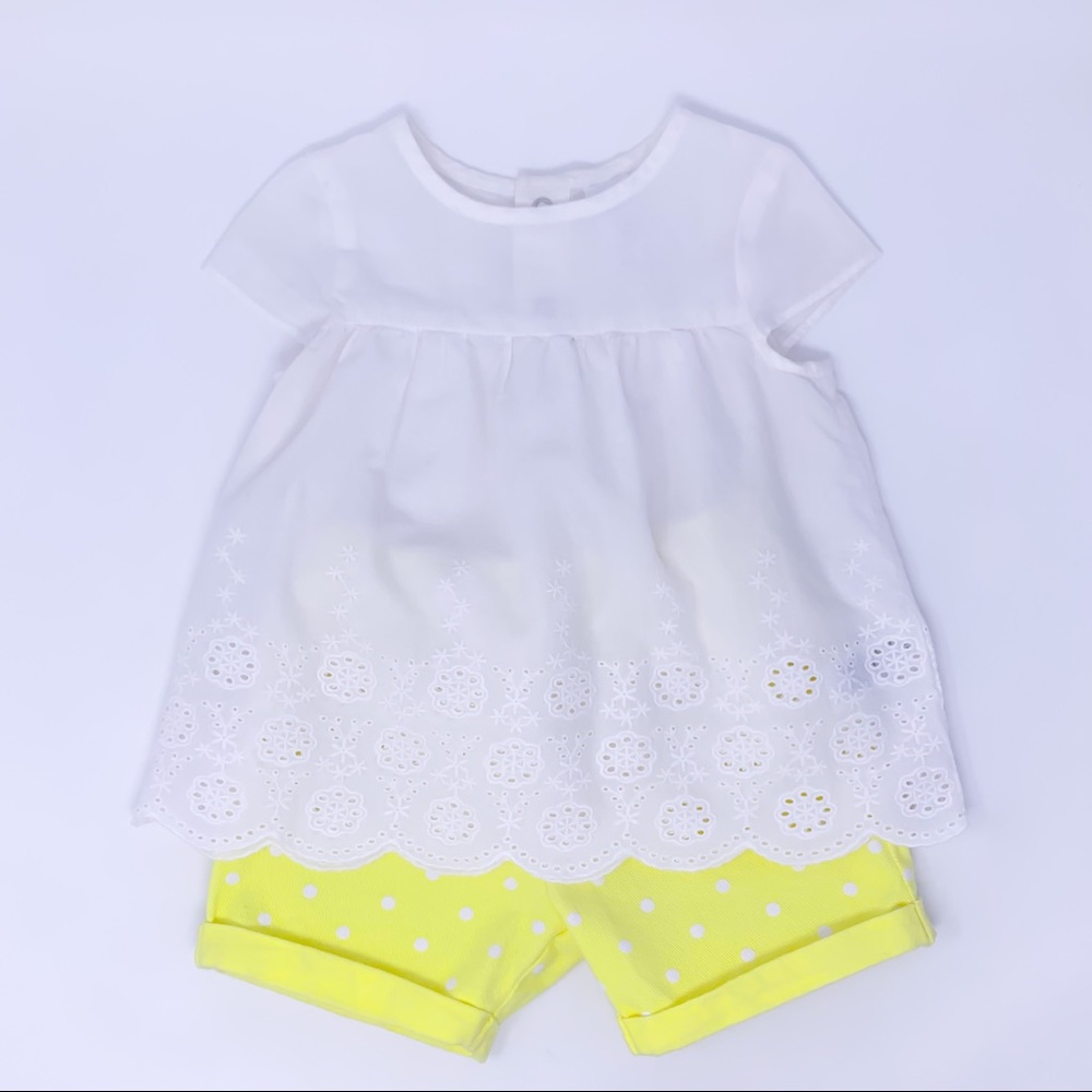 🎀 CARTER’S 2-Piece Eyelet Top & Denim Short Set - Picture 2 of 2